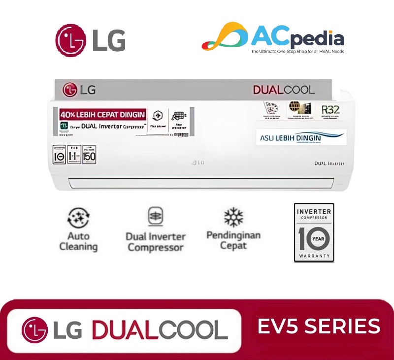 LG T09EV5 AC SPLIT INVERTER 1 PK DUALCOOL