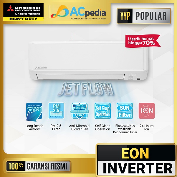 MITSUBISHI HEAVY INDUSTRIES SRK18YYP-W3 AC SPLIT 2 PK DELUXE INVERTER 