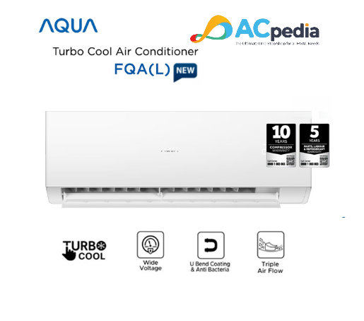 Aqua AC Split Standard Turbo Cool 1/2 PK - AQA - KCR5FQAL