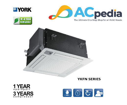 York AC Cassette Standard 4-Way YKFN Series 2 1/2 PK - YKFN24BZNRZTH1