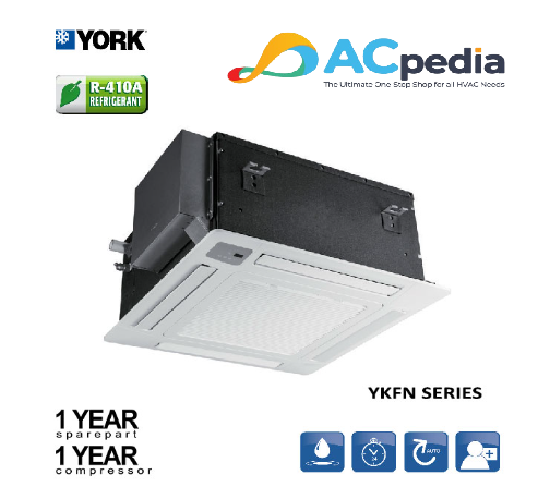 York AC Cassette Standard 4-Way YKFN Series 5 PK ( 3 Phase ) - YKFN48BZMRZTH1