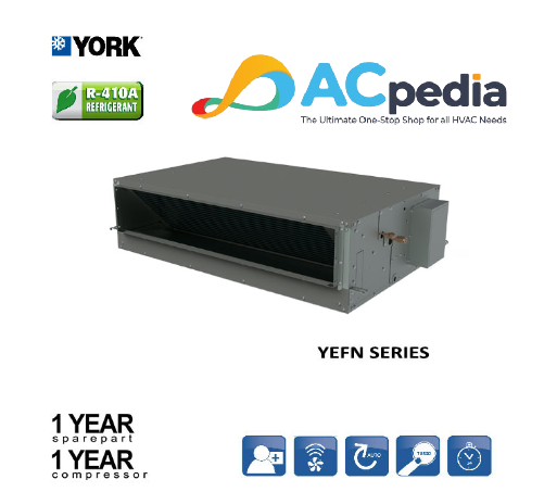 York AC Ceiling Ducted Standard YEFN Series 3 1/2 PK - YEFN36BZMWZTH1